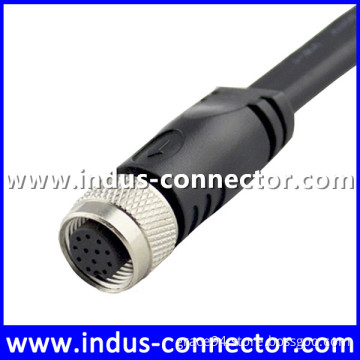 female cable to straight ip67 ip68 M12 connector cable 1M 2M 3M 4M 5M 6M 8M 10M molded cable shielded unshielded RJ45 male femal